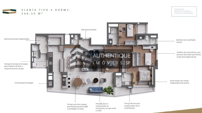 Imagem Apartamento com 4 Quartos à Venda, 171 m² em Brooklin - São Paulo Imagem Apartamento com 4 Quartos à Venda, 171 m² em Brooklin - São Paulo