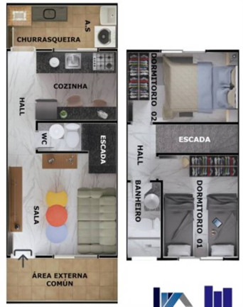 Imagem Sobrado com 2 Quartos à Venda, 58 m² em Aviação - Praia Grande Imagem Sobrado com 2 Quartos à Venda, 58 m² em Aviação - Praia Grande