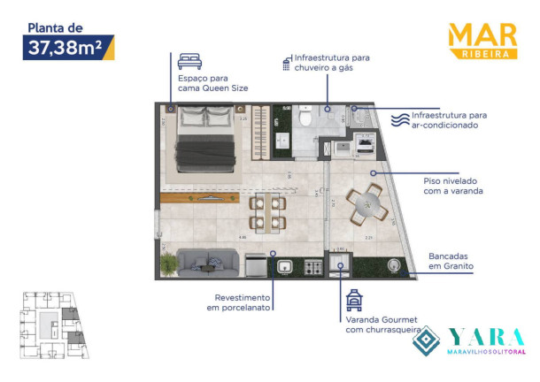 Imagem Apartamento com 1 Quarto à Venda, 52 m² em Praia Das Toninhas - Ubatuba