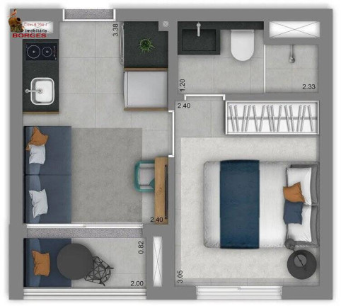 Apartamento com 1 Quarto à Venda, 24 m² em Vila Nova Conceição - São Paulo