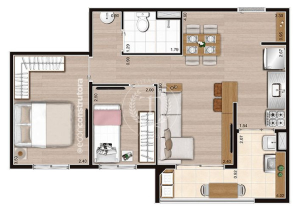 Imagem Apartamento com 2 Quartos à Venda, 47 m² em Vila Das Bandeiras - Guarulhos