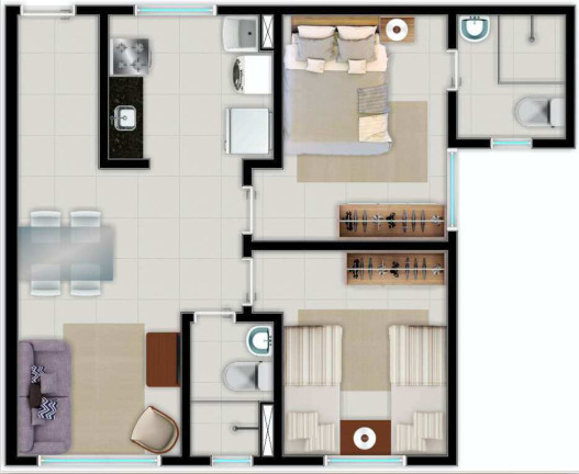 Imagem Apartamento com 2 Quartos à Venda, 40 m² em Centro - Caucaia Imagem Apartamento com 2 Quartos à Venda, 40 m² em Centro - Caucaia