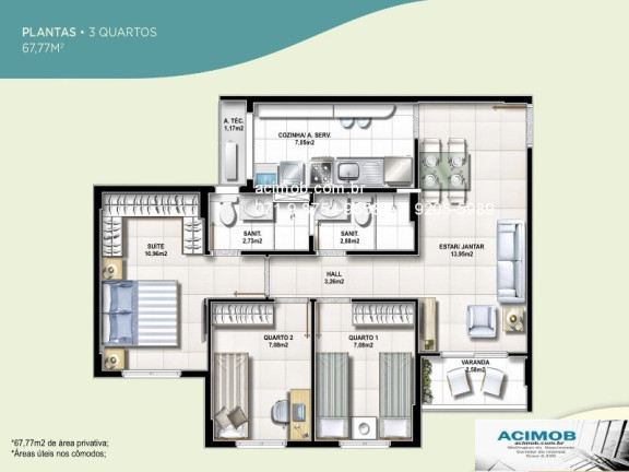 Imagem Imóvel com 2 Quartos à Venda, 56 m² em Itapuã - Salvador