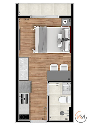 Imagem Apartamento com 1 Quarto à Venda, 17 m² em água Verde - Curitiba Imagem Apartamento com 1 Quarto à Venda, 17 m² em água Verde - Curitiba