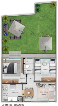 Imagem Imóvel com 2 Quartos à Venda, 40 m² em Jardim Alvorada - Nova Iguaçu