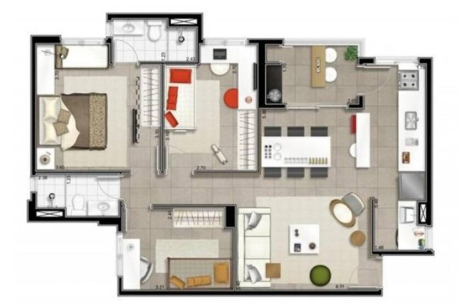 Imagem Apartamento com 2 Quartos à Venda, 66 m² em Ponte Preta - Campinas