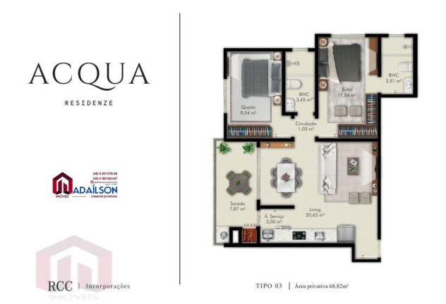 Imagem Imóvel com 2 Quartos à Venda, 73 m²