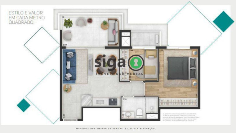 Imagem Apartamento com 2 Quartos à Venda, 51 m² em Jardins - São Paulo Imagem Apartamento com 2 Quartos à Venda, 51 m² em Jardins - São Paulo