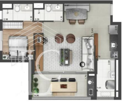 Imagem Apartamento com 1 Quarto à Venda, 27 m² em Santo Amaro - São Paulo Imagem Apartamento com 1 Quarto à Venda, 27 m² em Santo Amaro - São Paulo