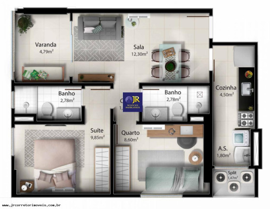 Imagem Apartamento com 3 Quartos à Venda,  em Praia De Itaparica - Vila Velha