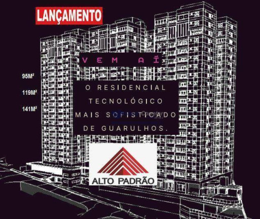 Apartamento com 3 Quartos à Venda, 95 m² em Centro - Guarulhos