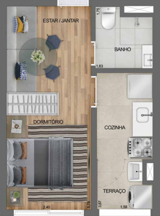Imagem Imóvel com 1 Quarto à Venda, 27 m² em Vila Prudente - São Paulo