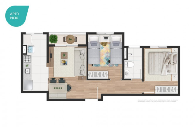 Imagem Apartamento com 2 Quartos à Venda, 46 m² em Jardim Barro Branco - Cotia Imagem Apartamento com 2 Quartos à Venda, 46 m² em Jardim Barro Branco - Cotia