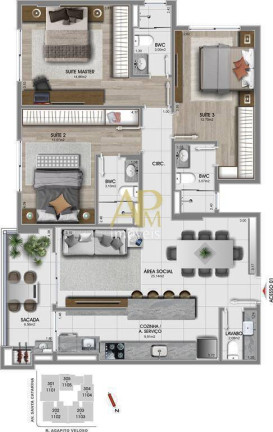 Imagem Apartamento com 2 Quartos à Venda, 76 m² em Jardim Atlâtico - Florianópolis Imagem Apartamento com 2 Quartos à Venda, 76 m² em Jardim Atlâtico - Florianópolis