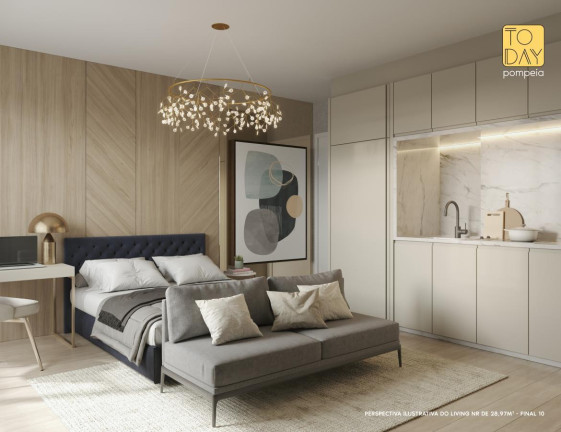 Imagem Apartamento com 2 Quartos à Venda, 38 m² em Pompeia - São Paulo