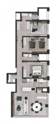 Imagem Apartamento com 2 Quartos à Venda, 88 m² em Centro - Torres