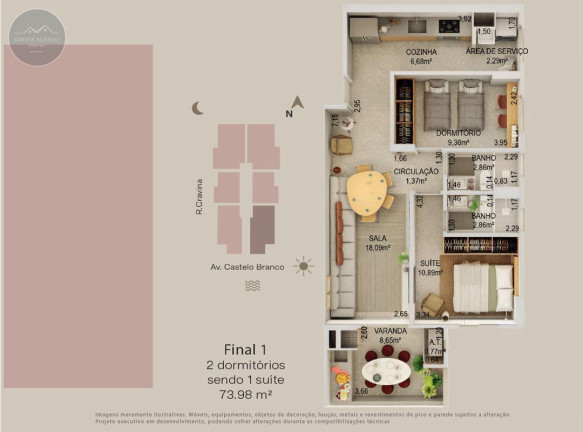 Imagem Imóvel com 2 Quartos à Venda, 73 m² em Real - Praia Grande Imagem Imóvel com 2 Quartos à Venda, 73 m² em Real - Praia Grande