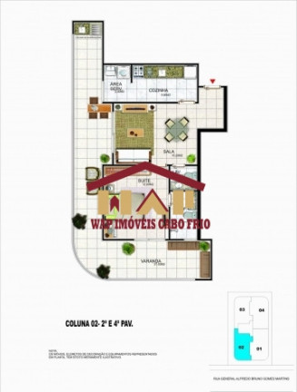 Imagem Apartamento com 1 Quarto à Venda, 76 m² em Braga - Cabo Frio