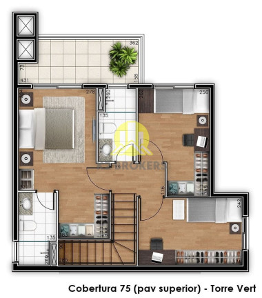 Imagem Cobertura com 3 Quartos à Venda, 137 m² em Bacacheri - Curitiba Imagem Cobertura com 3 Quartos à Venda, 137 m² em Bacacheri - Curitiba