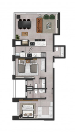 Imagem Apartamento com 2 Quartos à Venda, 88 m² em Centro - Torres