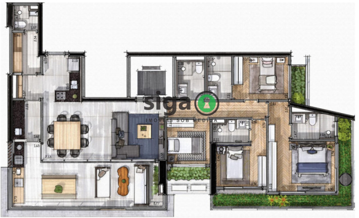 Imagem Apartamento com 4 Quartos à Venda, 167 m² em Brooklin - São Paulo Imagem Apartamento com 4 Quartos à Venda, 167 m² em Brooklin - São Paulo