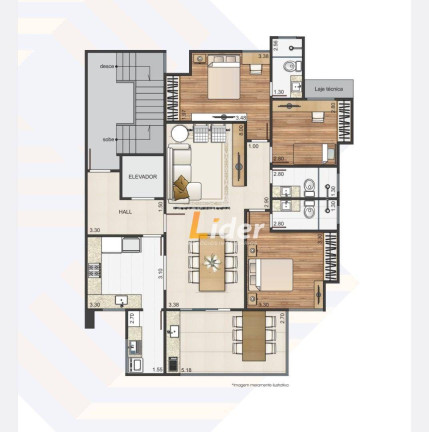 Imagem Apartamento com 3 Quartos à Venda, 104 m² em Jardim Glória - Juiz De Fora