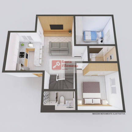 Imagem Cobertura com 2 Quartos à Venda, 105 m² em Parque Das Nações - Santo André Imagem Cobertura com 2 Quartos à Venda, 105 m² em Parque Das Nações - Santo André