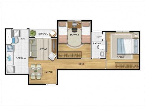 Imagem Apartamento com 2 Quartos à Venda, 53 m² em Nova América - Piracicaba Imagem Apartamento com 2 Quartos à Venda, 53 m² em Nova América - Piracicaba