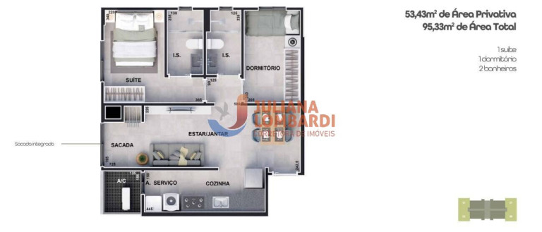 Imagem Apartamento com 2 Quartos à Venda, 52 m² em Cancelli - Cascavel Imagem Apartamento com 2 Quartos à Venda, 52 m² em Cancelli - Cascavel