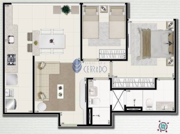 Imagem Apartamento com 2 Quartos à Venda, 66 m² em Jundiaí - Anápolis Imagem Apartamento com 2 Quartos à Venda, 66 m² em Jundiaí - Anápolis