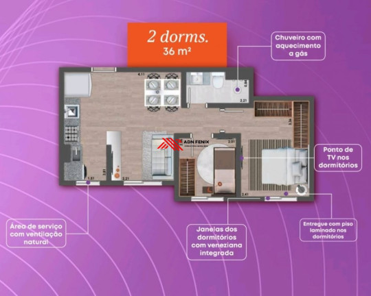 Imagem Apartamento com 2 Quartos à Venda, 47 m² em Vila Itapegica - Guarulhos