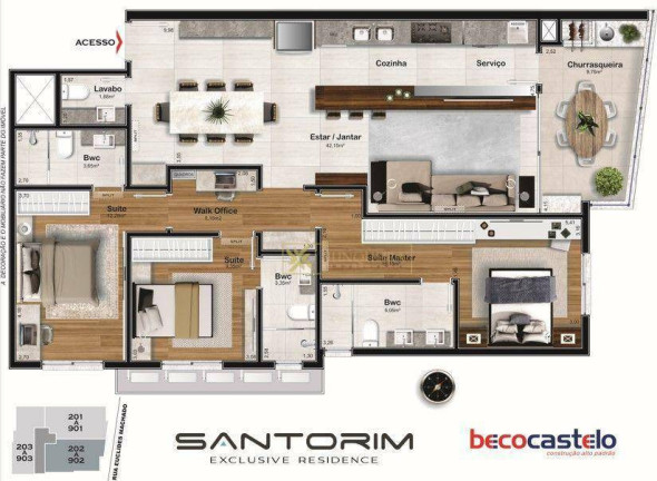 Imagem Apartamento com 3 Quartos à Venda, 124 m² em Estreito - Florianópolis Imagem Apartamento com 3 Quartos à Venda, 124 m² em Estreito - Florianópolis