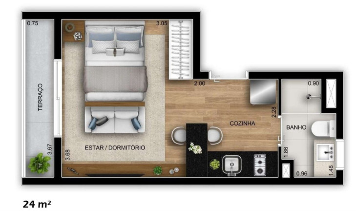 Imagem Imóvel com 1 Quarto à Venda, 24 m² em Vila Madalena - São Paulo Imagem Imóvel com 1 Quarto à Venda, 24 m² em Vila Madalena - São Paulo