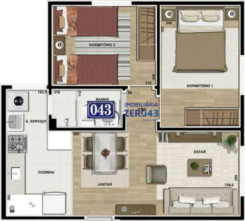 Imagem Apartamento com 2 Quartos à Venda, 45 m² em Ouro Verde - Londrina Imagem Apartamento com 2 Quartos à Venda, 45 m² em Ouro Verde - Londrina
