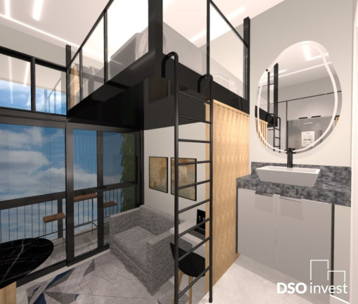 Imagem Apartamento com 1 Quarto para Alugar, em Brooklin - São Paulo Imagem Apartamento com 1 Quarto para Alugar, em Brooklin - São Paulo