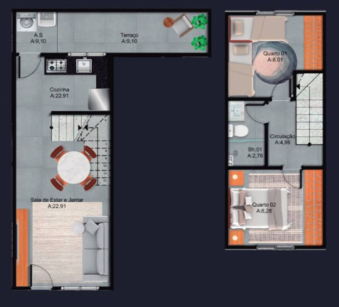 Imagem Sobrado com 2 Quartos à Venda, 55 m² em Tupi - Praia Grande Imagem Sobrado com 2 Quartos à Venda, 55 m² em Tupi - Praia Grande