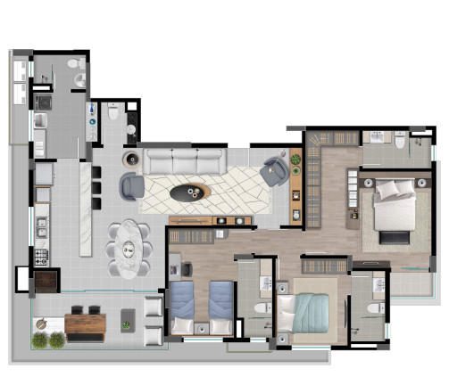 Imagem Apartamento com 3 Quartos à Venda, 160 m² em Anita Garibaldi - Joinville