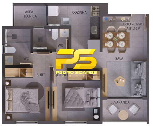 Imagem Apartamento com 2 Quartos à Venda, 48 m² em Jardim Cidade Universitária - João Pessoa Imagem Apartamento com 2 Quartos à Venda, 48 m² em Jardim Cidade Universitária - João Pessoa