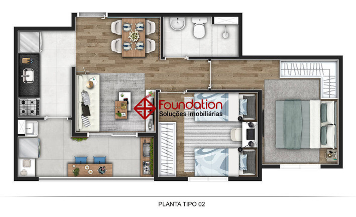 Imagem Apartamento com 2 Quartos à Venda, 44 m² em Parque Rizzo Ii - Cotia