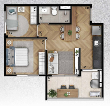 Imagem Apartamento com 2 Quartos à Venda, 43 m² em Pinheiros - São Paulo