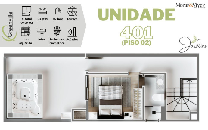 Imagem Apartamento com 3 Quartos à Venda, 72 m² em Cidade Jardim - São José Dos Pinhais