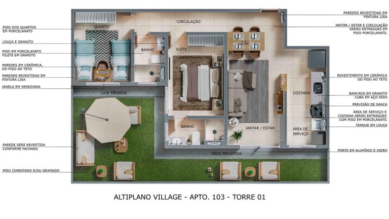 Imagem Apartamento com 2 Quartos à Venda, 69 m² em Altiplano Cabo Branco - João Pessoa Imagem Apartamento com 2 Quartos à Venda, 69 m² em Altiplano Cabo Branco - João Pessoa