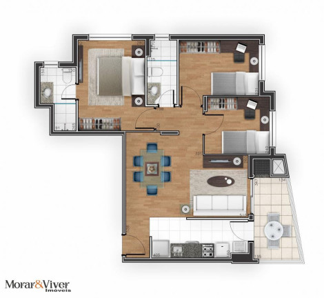Imagem Apartamento com 3 Quartos à Venda, 120 m² em Cristo Rei - Curitiba Imagem Apartamento com 3 Quartos à Venda, 120 m² em Cristo Rei - Curitiba