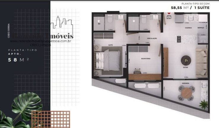Imagem Apartamento com 2 Quartos à Venda, 58 m² em Jardim Oceania - João Pessoa Imagem Apartamento com 2 Quartos à Venda, 58 m² em Jardim Oceania - João Pessoa