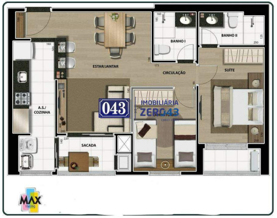 Imagem Apartamento para Alugar, 83 m² em Gleba Fazenda Palhano - Londrina Imagem Apartamento para Alugar, 83 m² em Gleba Fazenda Palhano - Londrina
