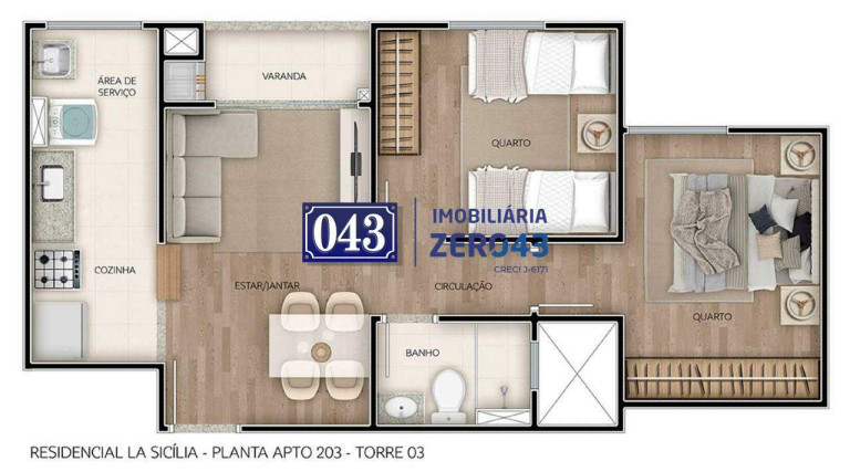Imagem Apartamento com 2 Quartos à Venda, 46 m² em Gleba Fazenda Palhano - Londrina Imagem Apartamento com 2 Quartos à Venda, 46 m² em Gleba Fazenda Palhano - Londrina