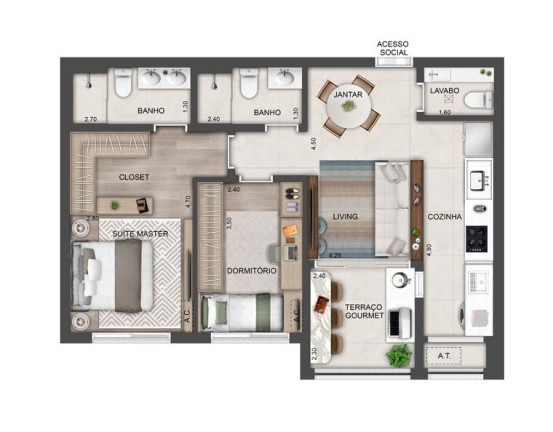 Imagem Apartamento com 2 Quartos à Venda, 70 m² em Brooklin Paulista - São Paulo Imagem Apartamento com 2 Quartos à Venda, 70 m² em Brooklin Paulista - São Paulo