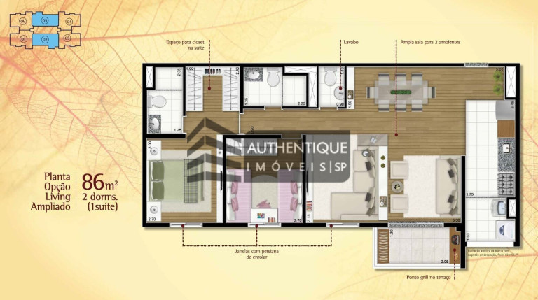 Imagem Apartamento com 3 Quartos à Venda, 86 m² em Vila Gumercindo - São Paulo