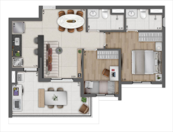 Imagem Apartamento com 2 Quartos à Venda,  em Caxingui - São Paulo