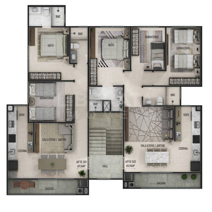 Imagem Apartamento com 2 Quartos à Venda, 58 m² em Centro - Navegantes